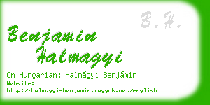 benjamin halmagyi business card