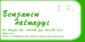 benjamin halmagyi business card